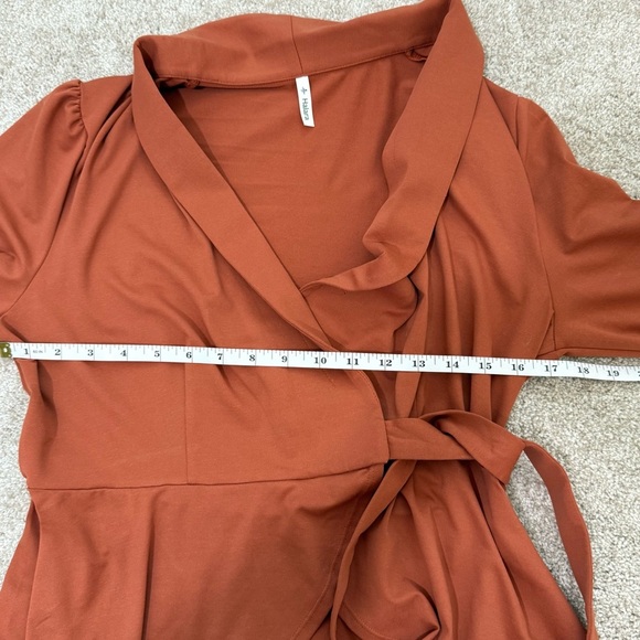 Halara Rust Tie Blouse Women's Small - Picture 9 of 10